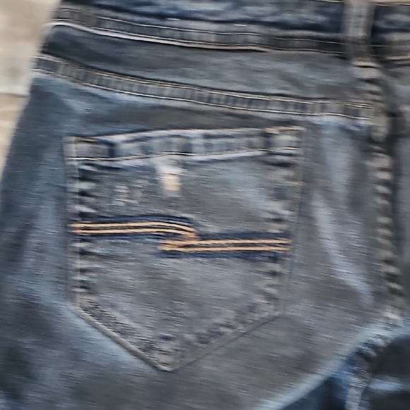 Arizona Jean Company Junior Size 7 Dark Blue Denim Bermuda Shorts - Picture 7 of 9